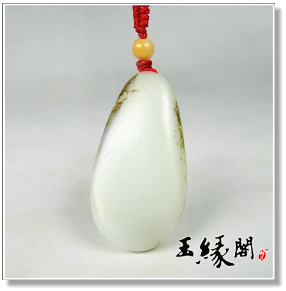 褐皮籽料挂件 蝶恋花