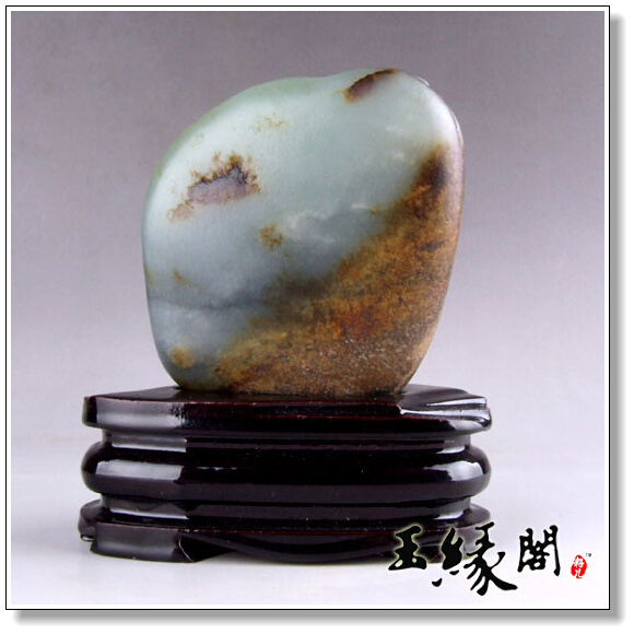 墨玉青花籽料摆件 大展宏图
