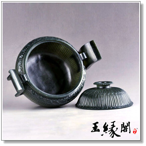 青玉摆件 薄胎炉瓶