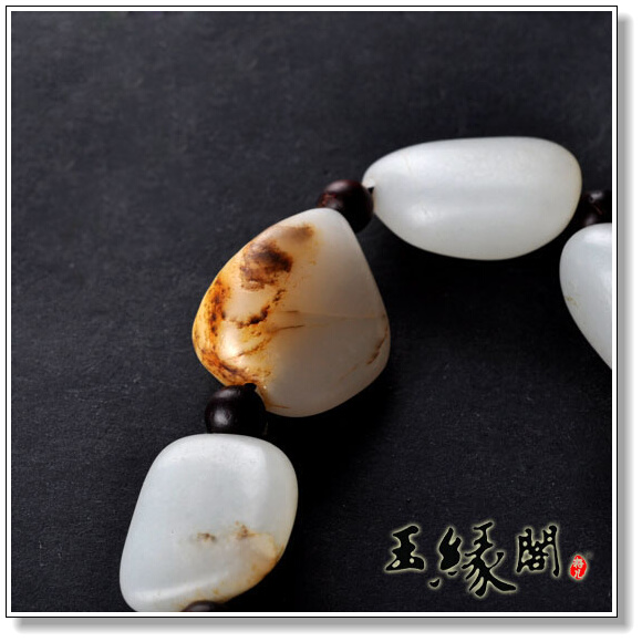 羊脂白玉籽料 原籽手链