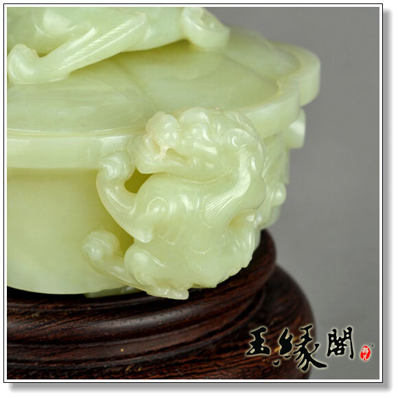 黄玉摆件 龙龛【一对】
