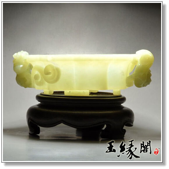 黄玉摆件 龙龛【一对】