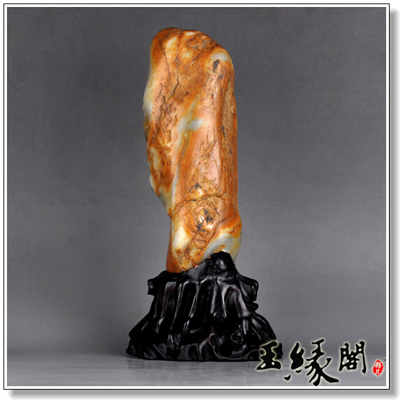 黄皮籽料摆件 九如山子