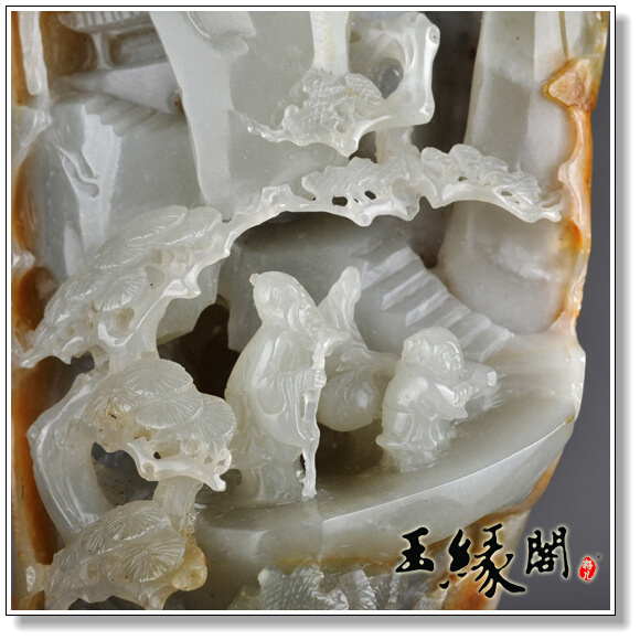 黄皮籽料摆件 九如山子