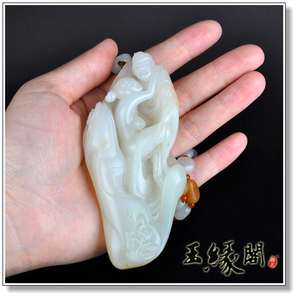 羊脂玉籽料 春宫把件