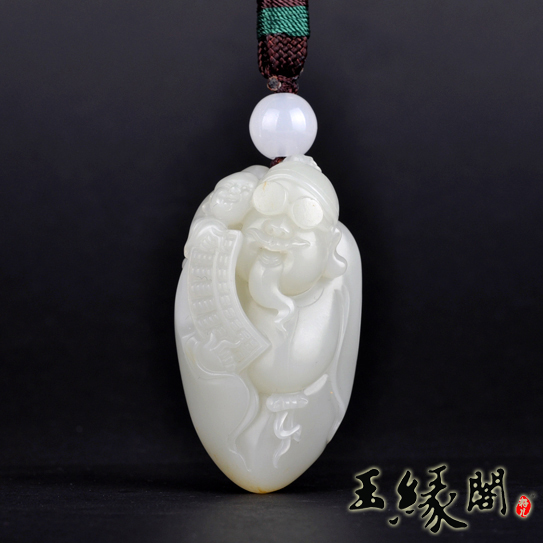 白玉籽料把件 神机妙算