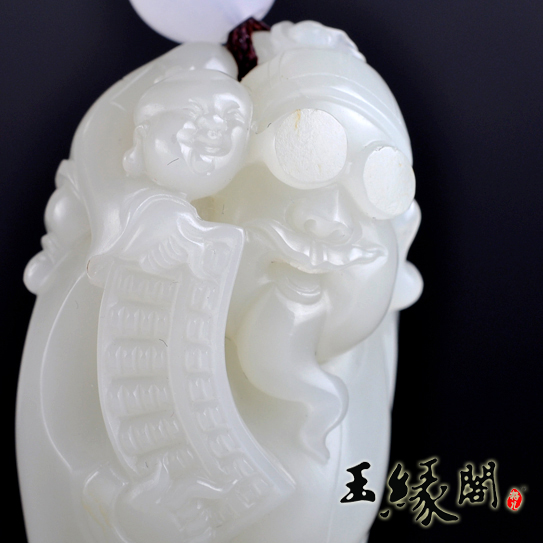 白玉籽料把件 神机妙算
