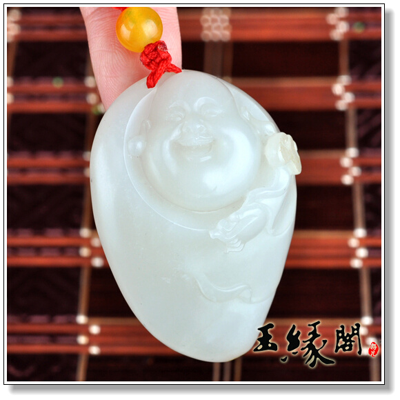 白玉籽料把件 如意佛