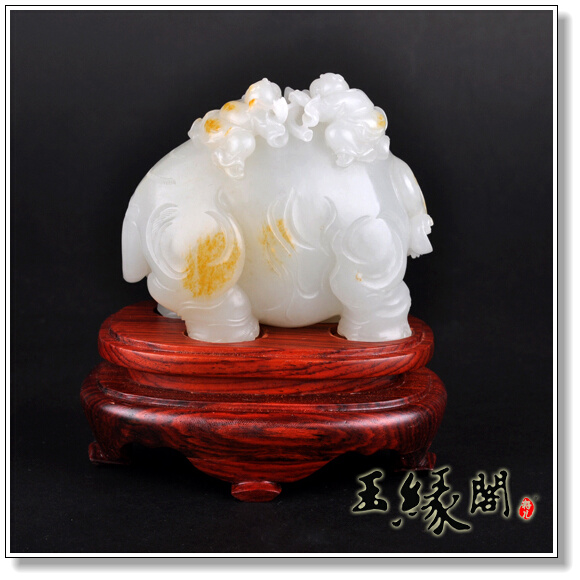 秋梨皮籽料摆件 吉祥如意