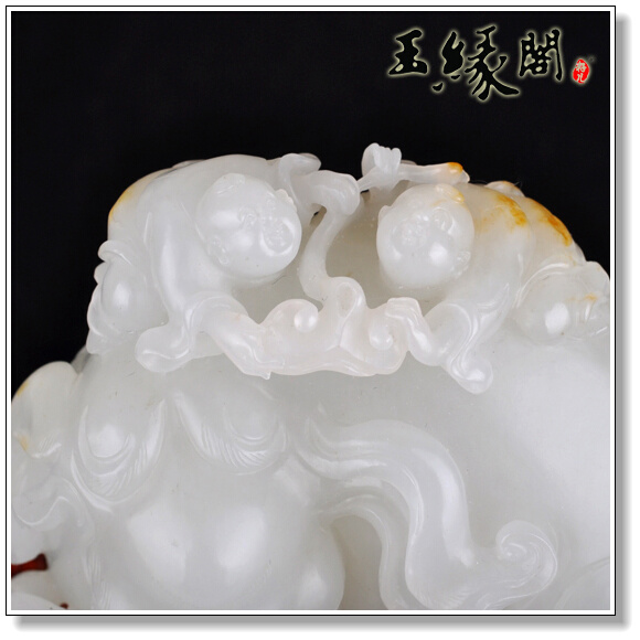 秋梨皮籽料摆件 吉祥如意