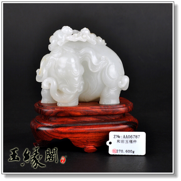 秋梨皮籽料摆件 吉祥如意
