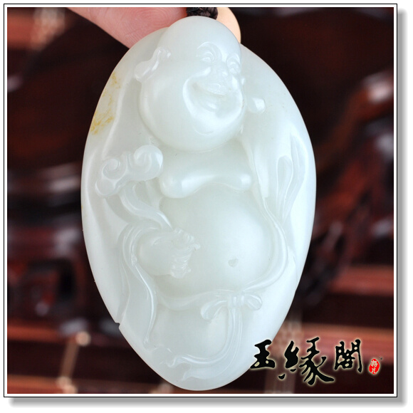 白玉籽料把件 如意佛