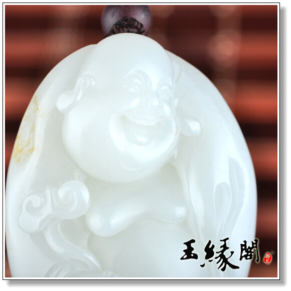 白玉籽料把件 如意佛