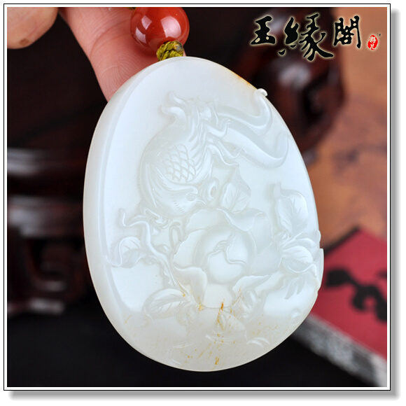 羊脂玉籽料 富贵长寿牌