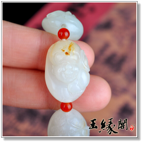 羊脂玉籽料 八仙手链