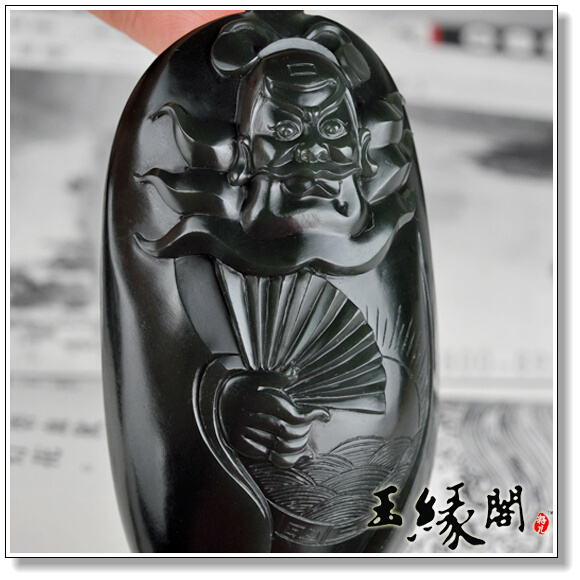 青玉籽料 钟馗把件