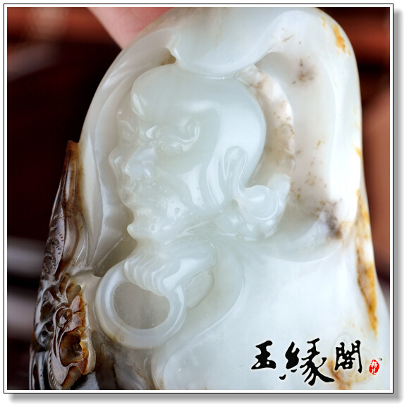 褐皮籽料 伏虎罗汉把件