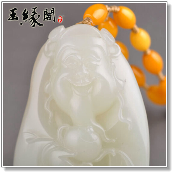 白玉籽料把件 财神