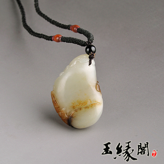褐皮籽料挂件 财神