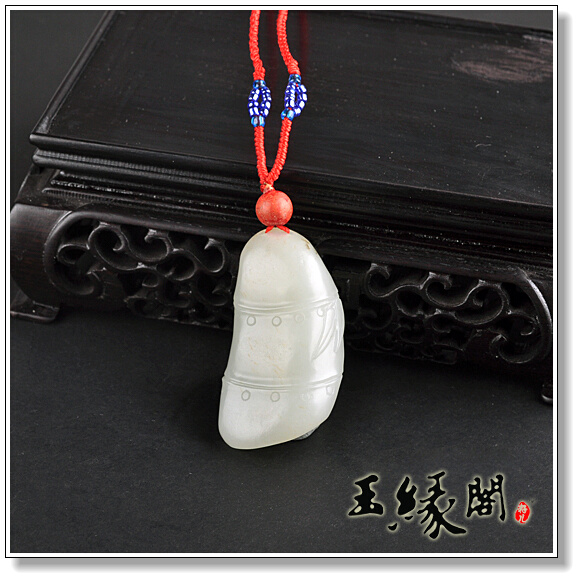 白玉籽料挂件 祝寿