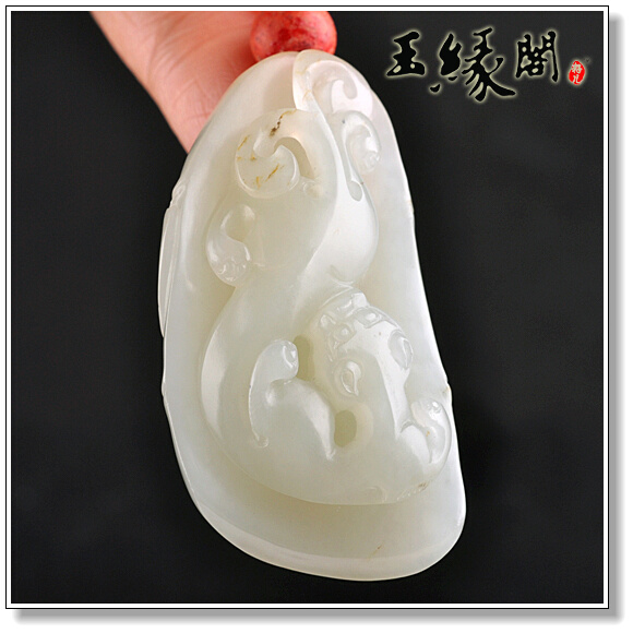 白玉籽料挂件 祝寿
