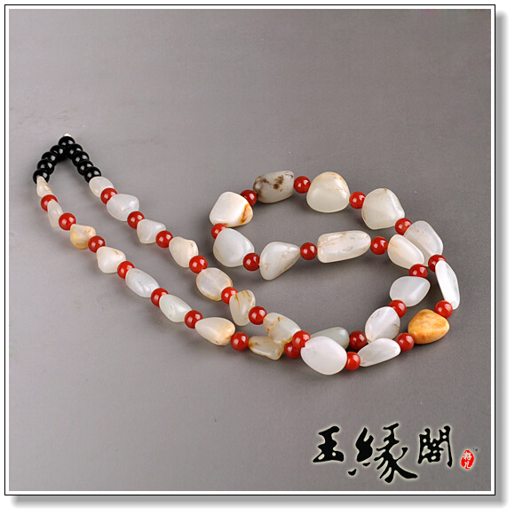 白玉籽料 原籽项链