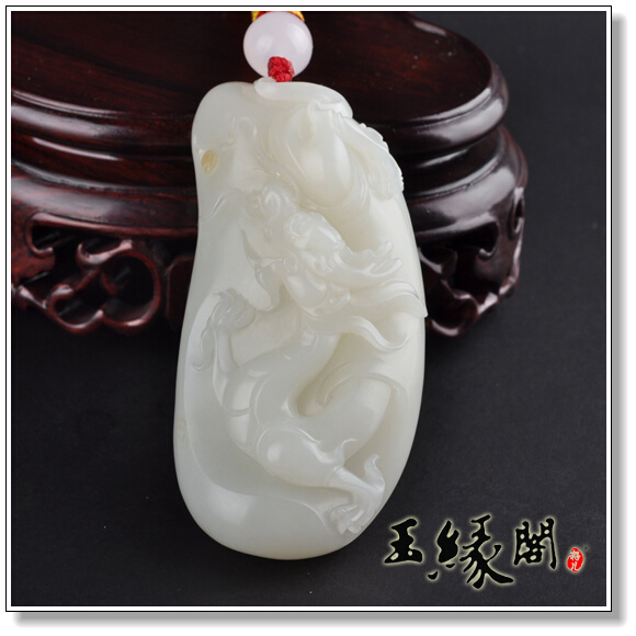白玉籽料 腾龙把件