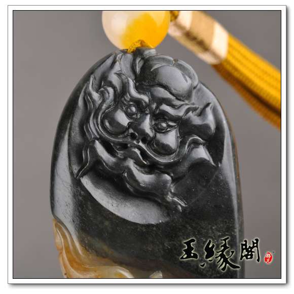 墨玉籽料 钟馗赐福把件