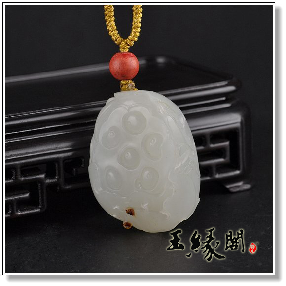 羊脂籽料挂件 连年有余
