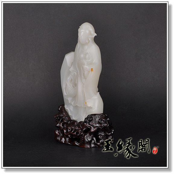 秋梨皮籽料摆件 观音