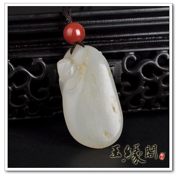 白玉籽料挂件 连年有余
