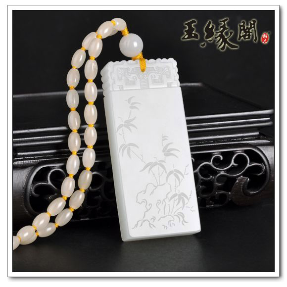 羊脂玉籽料 童子纳福挂牌