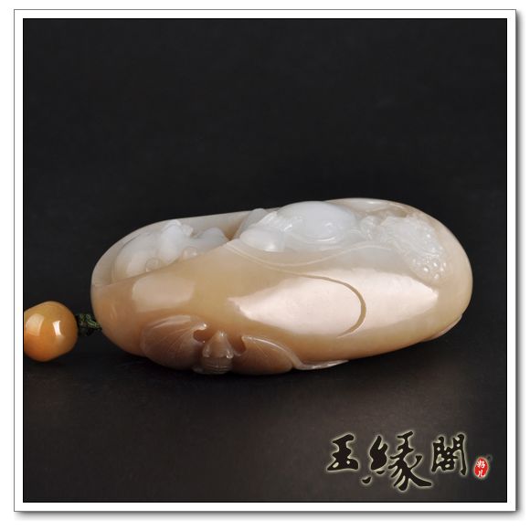 糖白玉 佛把件