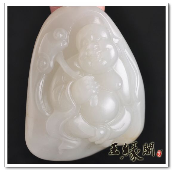 白玉籽料挂件 如意佛