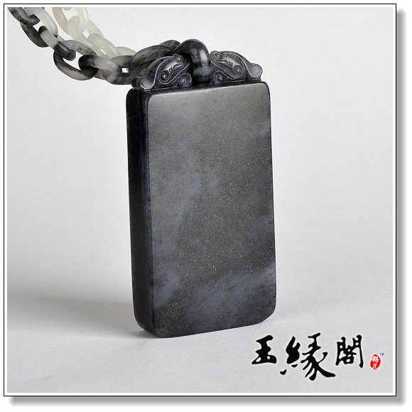 墨玉籽料龙头牌 平安无事