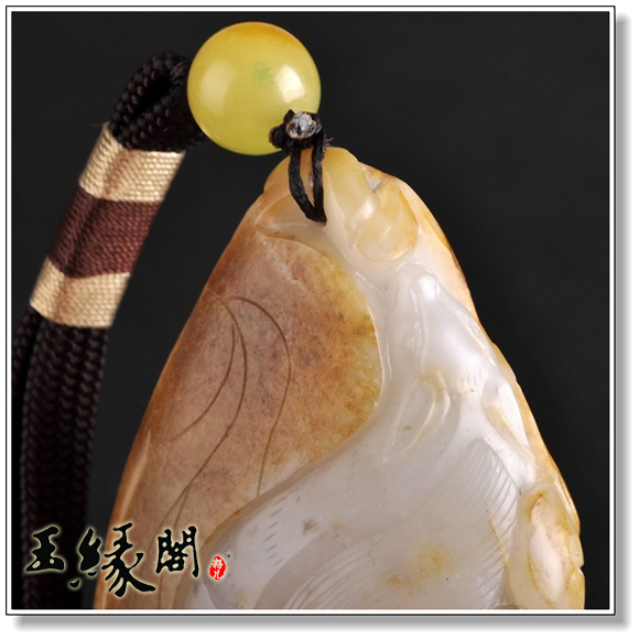 黄皮籽料把件 欢欢喜喜