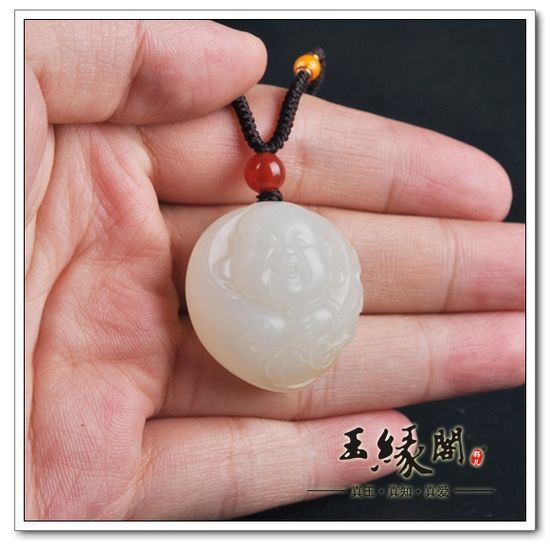 羊脂玉籽料挂件 佛