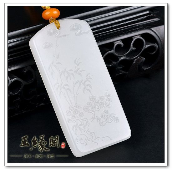 羊脂玉籽料 富贵双喜牌