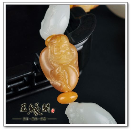 双色籽料 八仙手链