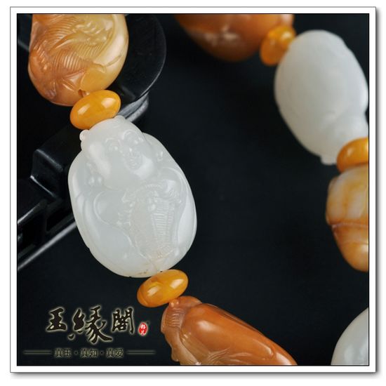 双色籽料 八仙手链