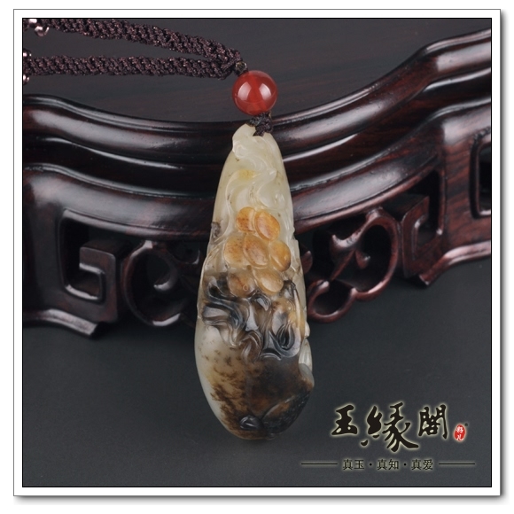 三色籽料 子孙万代把件