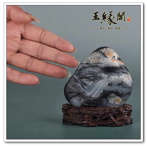 墨玉籽料摆件 寻源