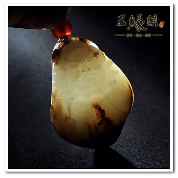 枣红皮籽挂件 钟馗招福