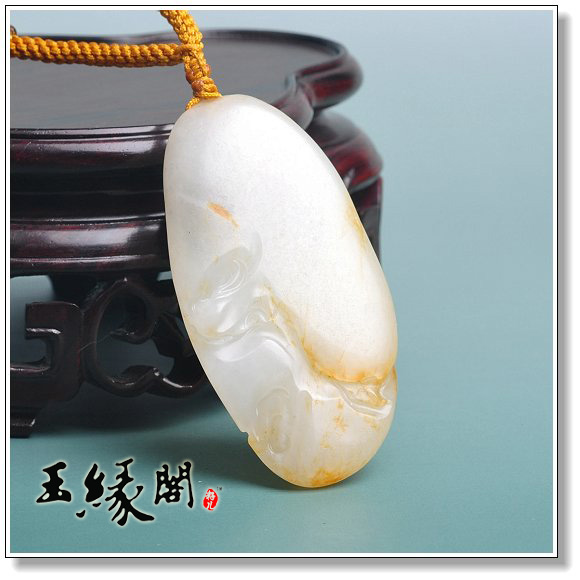 秋梨皮籽料 翘盼把件