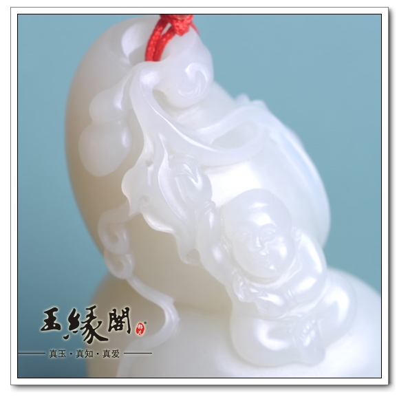 白玉籽料 福禄子孙把件