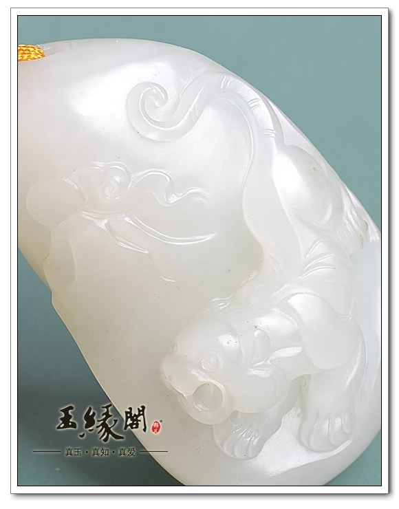 白玉籽料挂件 虎