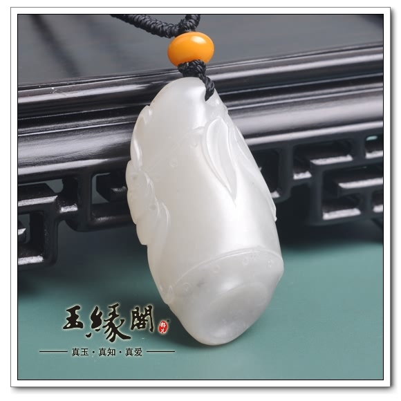 白玉籽料挂件 祝福