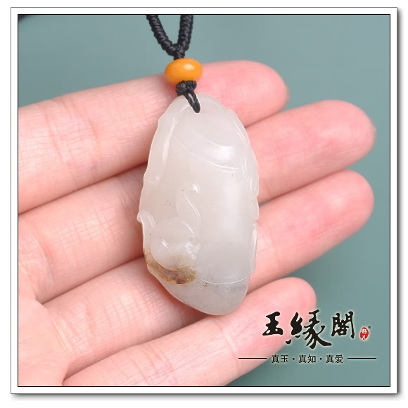 白玉籽料挂件 祝福