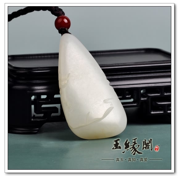 羊脂玉籽料挂件 观音