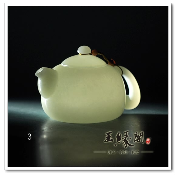 白玉籽料摆件 茶壶